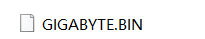 GIGABYTE Q-Flash Plus 文件重命名为 GIGABYTE.BIN 的示例